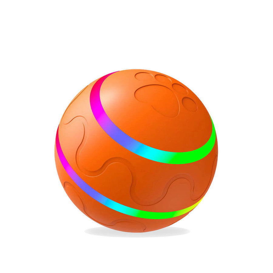 Orange smart wicked ball cat toy